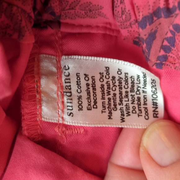 Sundance Rippling Tides Cotton High Rise Utility Pants in Coral Size XL - Picture 10 of 10